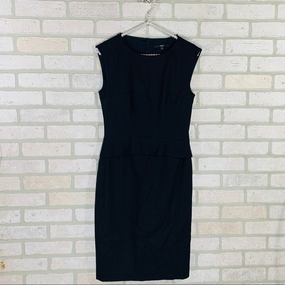 Hugo Boss Dapeplina Black Peplum Sheath Dr… - Picture 3 of 8